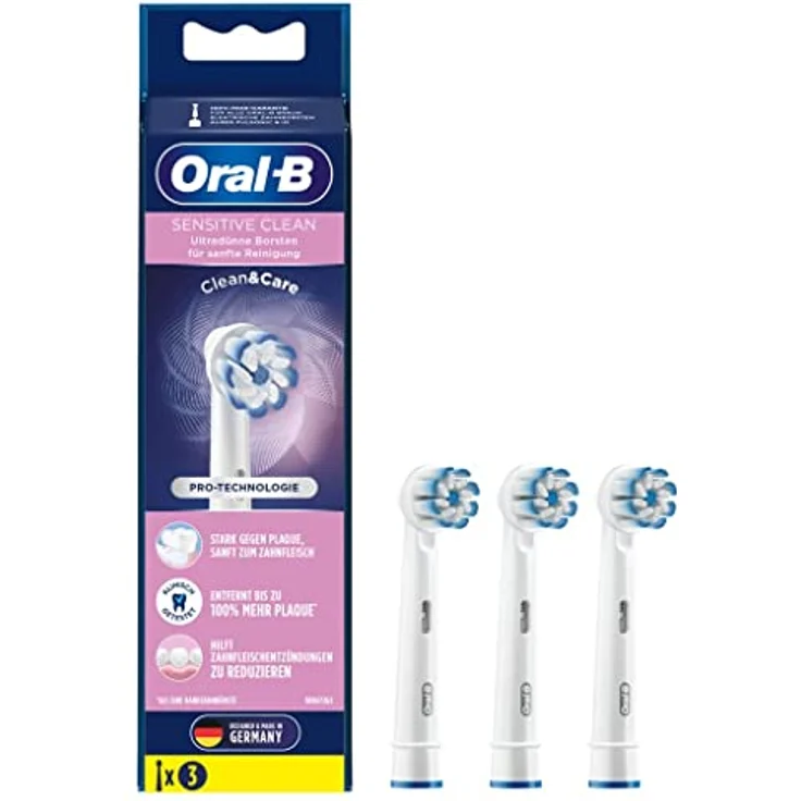 Oral-B Sensitive Clean 3er Aufsteckbürste, weiß – Bild 2