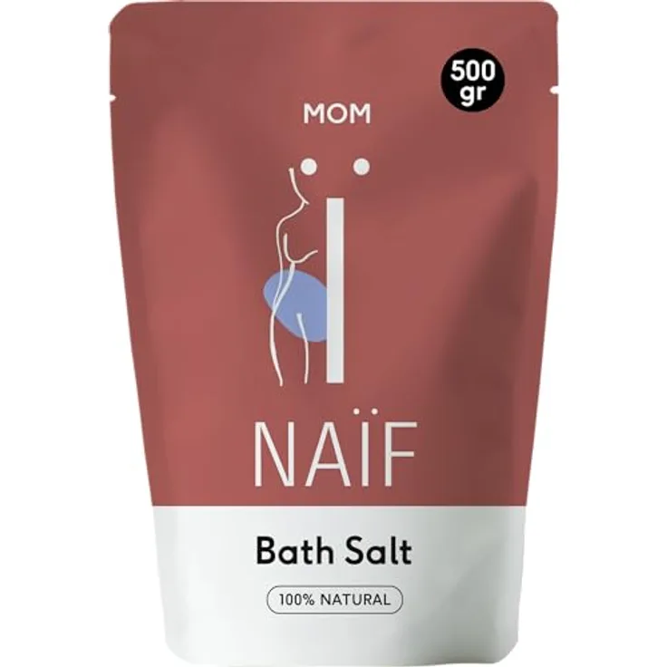 Naïf Magnesium Badesalz - Muskelentspannung - Basenbad zur Entgiftung - Basisches Badesalz - 500g