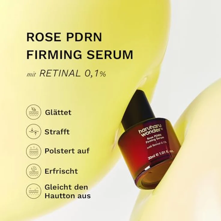 Haruharu Wonder Rose PDRN Firming Serum, 30 ml, Gesichtsserum mit Retinol, Peptiden und Niacinamid zur Faltenreduzierung und Hautstraffung – Bild 2
