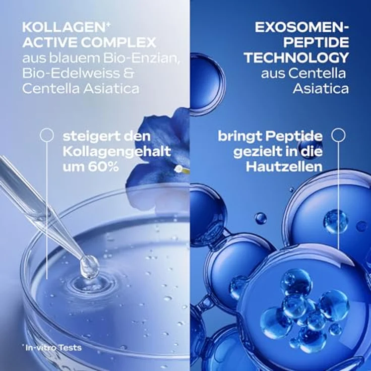 Weleda Bio Exo Boost Collagen Tuchmaske Blauer Enzian – Naturkosmetik Gesichtsmaske mit Collagen+ Active Complex & EXOSOMES PEPTIDES TECHNOLOGY für straffere Haut & Glow, vegan, 20ml – Bild 3