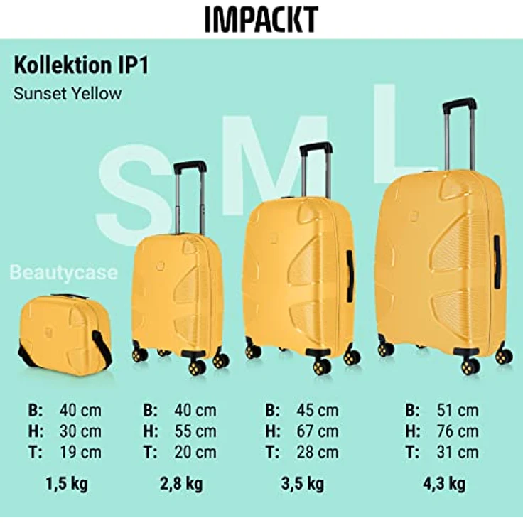 IMPACKT IP1 Handgepäck Kosmetikkoffer aus recyceltem Material mit 6 Jahren Garantie; nachhaltiges Beautycase mit Aufsteckfunktion; 40 cm, 1,5 kg, 22 Liter – Bild 5