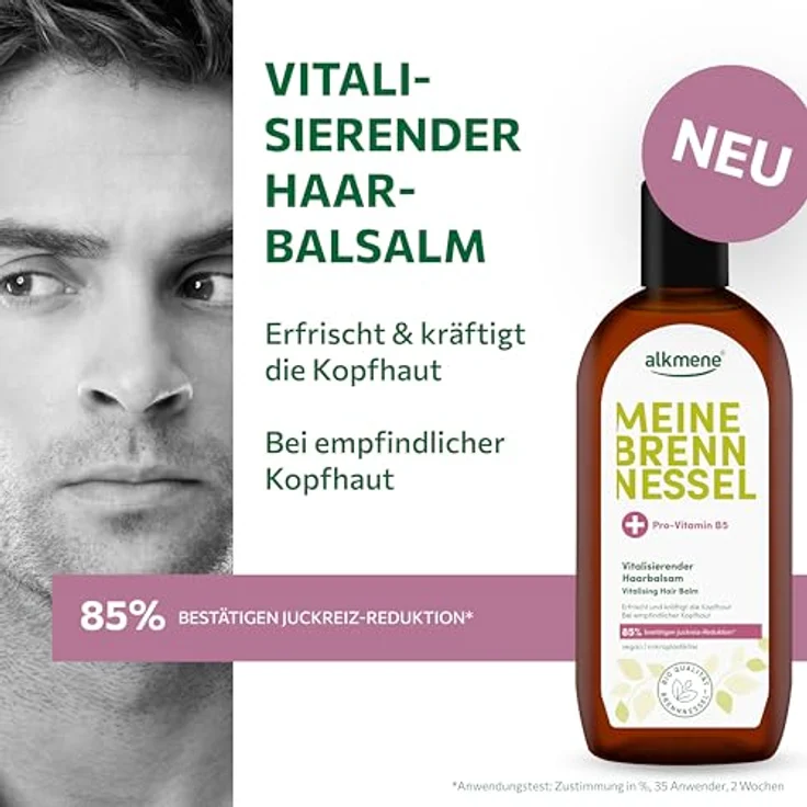 Alkmene Brennnessel Haarwasser mit Provitamin B5 250 ml, Haartonikum für empfindliche Kopfhaut, reduziert Jucken, Bio Brennnessel Extrakt – Bild 2