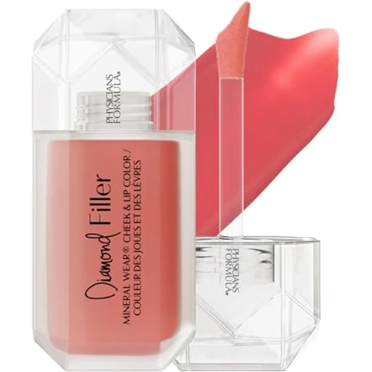 Physicians Formula Mineral Wear® Diamond Filler Lippenstift und Rouge, Multifunktional, Farbton Brilliant Peach, 7,3 ml – Bild 1