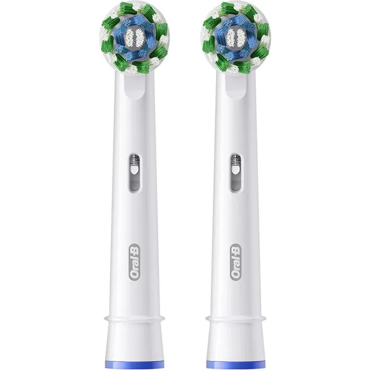 Oral-B EB 50-2 CrossAction, Ersatzbürstenkopf mit X-förmigen Borsten für verbesserte Plaqueentfernung, kompatibel mit allen Oral-B elektrischen Zahnbürsten (außer Pulsonic und iO)