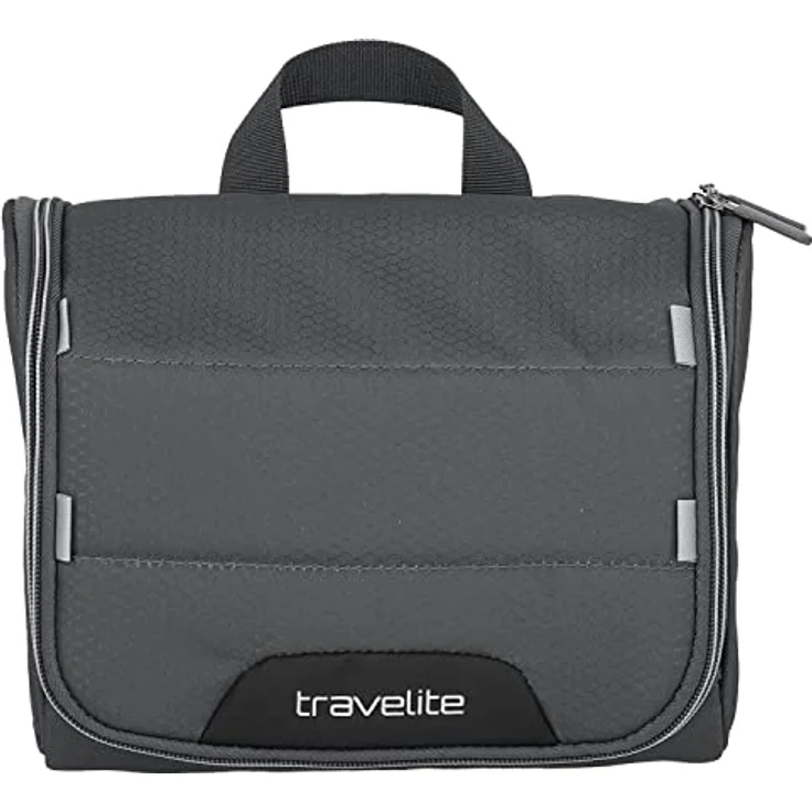 Travelite Skaii Kulturbeutel, 23 cm, in gipfelgrau, 100% Polyester, kompakt und funktional – Bild 1