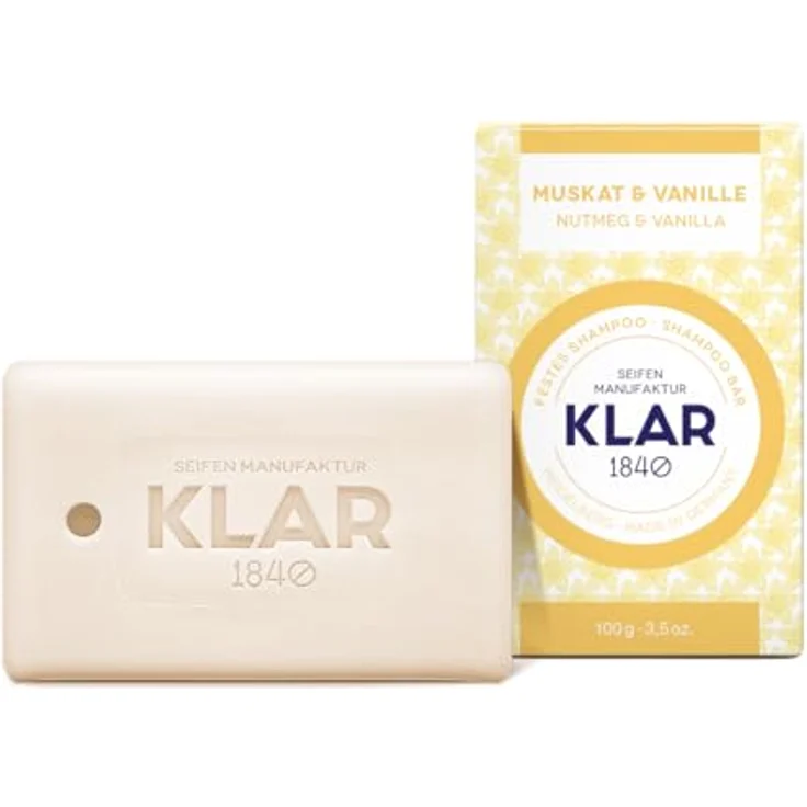 Klar Seifen Festes Shampoo Muskat & Vanille – Bild 3