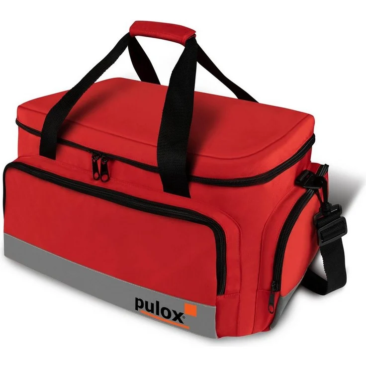 pulox Erste-Hilfe-Set Notfalltasche in Rot - 44 x 27 x 25 cm
