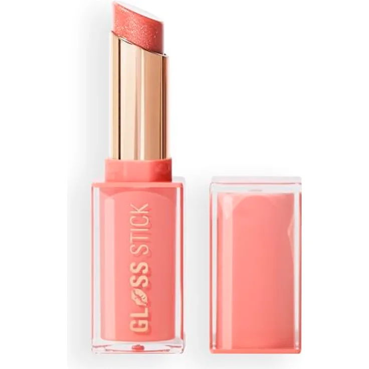 Revolution Pout Lip Gloss, Hochglänzendes Lippen-Gloss mit Hyaluronsäure & Vitamin E, Vegan & Tierversuchsfrei, 3g, Shimmer Peach Sorbet Nude