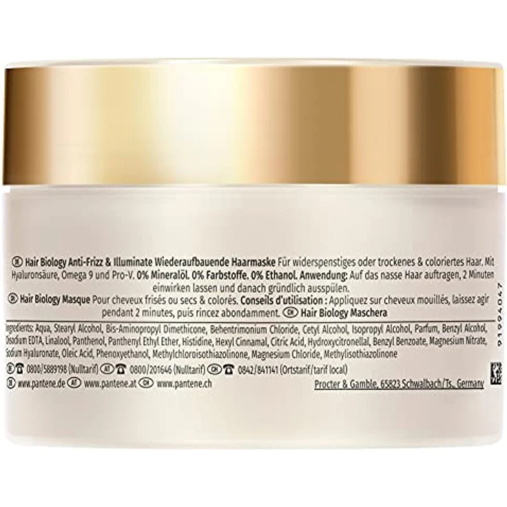 Hair Biology Haarmaske, Anti-Frizz & Illuminate, 160ml, für widerspenstiges oder trockenes und coloriertes Haar, Menopause, Wechseljahre, Haarpflege – Bild 5