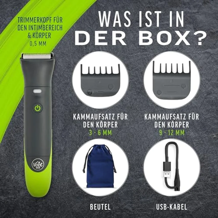 Veet Total Pro Intim-Trimmer, Elektrorasierer für präzise Körperpflege in empfindlichen Bereichen – Bild 5