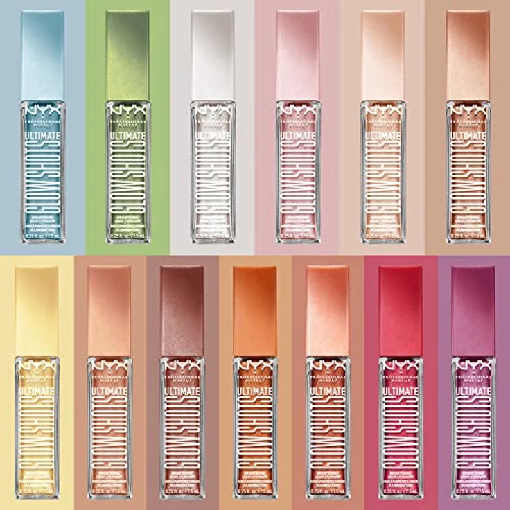 NYX Professional Makeup Ultimate Glow Shots Lidschatten, 7,5 ml, Nr. 06 - Golden Goji, flüssig-cremige Textur mit Vitamin C und gl glossy-glitzerndem Finish – Bild 7