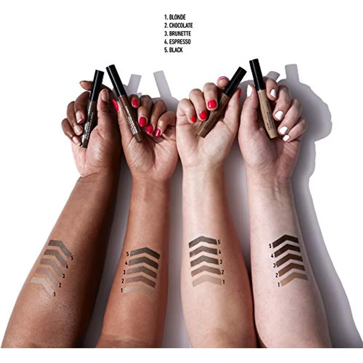 NYX Professional Makeup Tinted Brow Mascara, Getönte Augenbrauen-Mascara, Augenbrauenfarbe, Cremige Gel-Textur für volle, geformte Brauen, 6, 5 ml, Farbton:Black – Bild 4