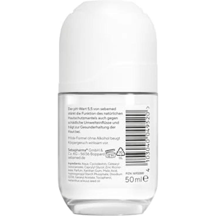 Sebamed Deo Roll-On Balsam Deo Sensitive, 50 ml, 48 Stunden Wirkung, ohne Aluminiumsalze und Alkohol, pH-Wert 5,5, mit Zink-Komplex – Bild 2