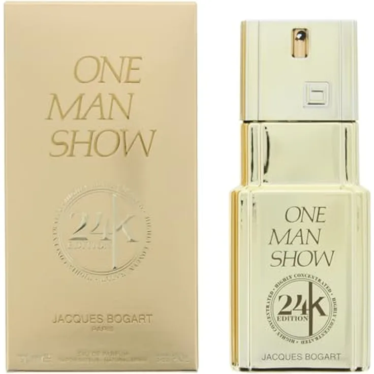 Jacques Bogart One Man Show: 24k Edition, Eau de Parfum für Herren, 100 ml, holzig und bernsteinfarben