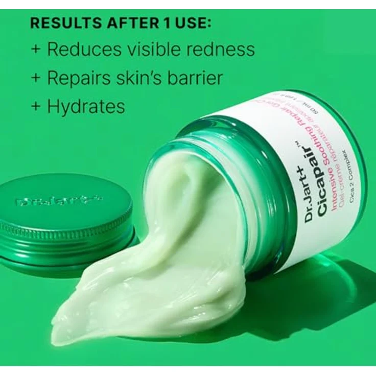 Dr. Jart+ Cicapair Beruhigende Gel-Creme für Unisex, 76,5 g - Vegane Gesichtscreme mit beruhigender Formel, Feuchtigkeitsspendend & Leichte Gel-Textur – Bild 2