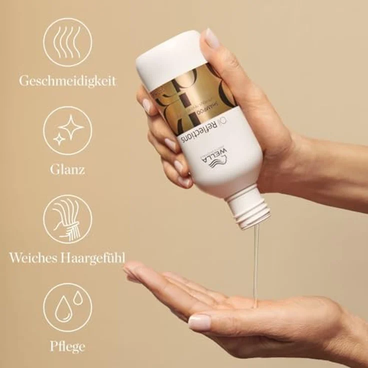 Wella Professionals Oil Reflections, hydratisierendes Shampoo für glänzendes und geschmeidiges Haar, 500 ml, spendet Feuchtigkeit und reinigt sanft – Bild 7