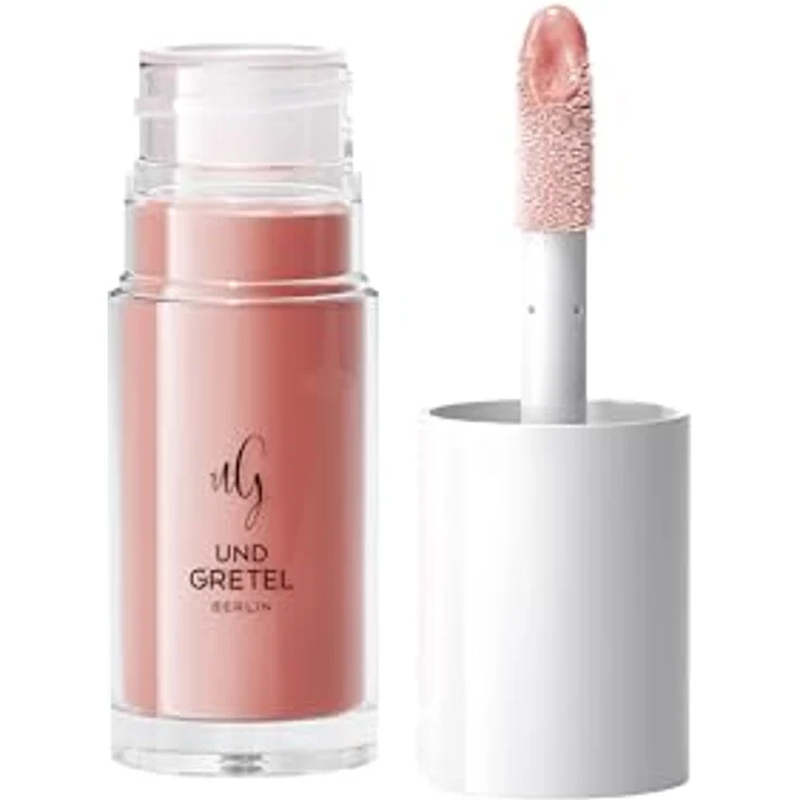 UND GRETEL GLIZ Lipgoss Lip Oil 01 Cotton Candy – nährendes Lippenöl, zartes Pastellrosa, hochglänzendes Finish, volles Lippenvolumen, vegan, 8,5 ml – Bild 1