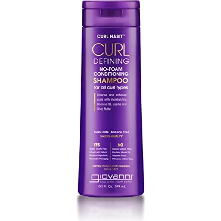 Giovanni Curl Habit Curl Defining No-Foam Conditioning Shampoo, 399ml für feuchtigkeitsspendende Reinigung, frizzfreies und glänzendes Haar
