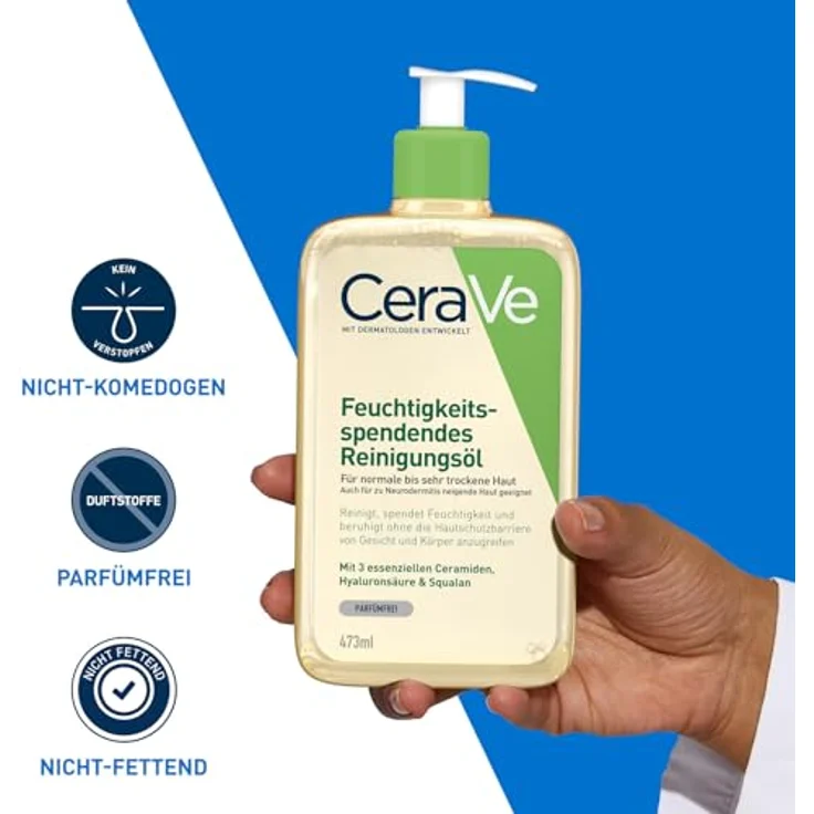 CeraVe Öl Körper Feuchtigkeitsspendendes Schäumendes Reinigungsöl – Bild 3