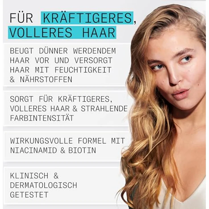 NIOXIN Scalp + Hair System 3 Shampoo – Tiefenreinigungsshampoo für coloriertes, trockenes & strapaziertes Haar mit Biotin, Koffein & Niacinamid (1 l) – Bild 4