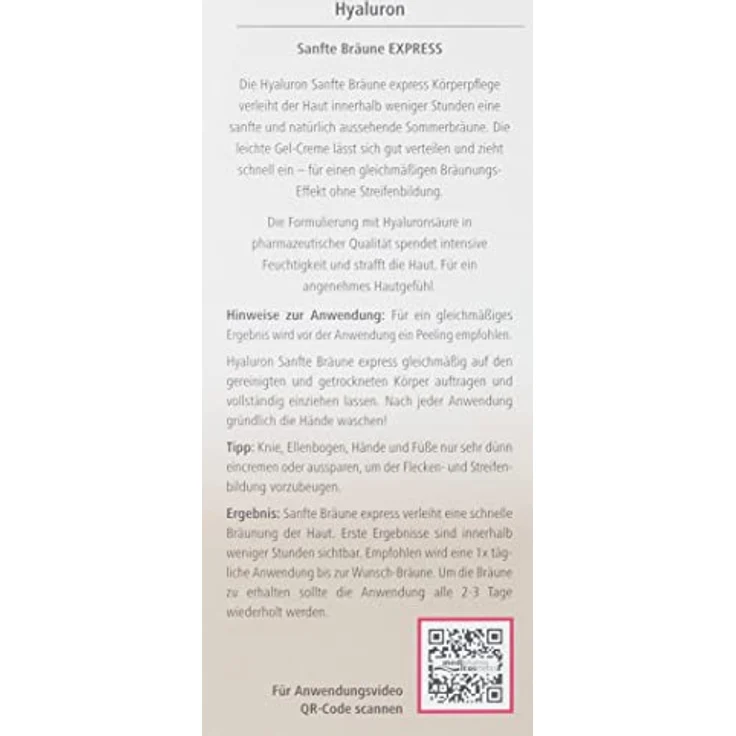 Medipharma Cosmetics SANFTE Bräune Express Körper Creme 150 Milliliter – Bild 3