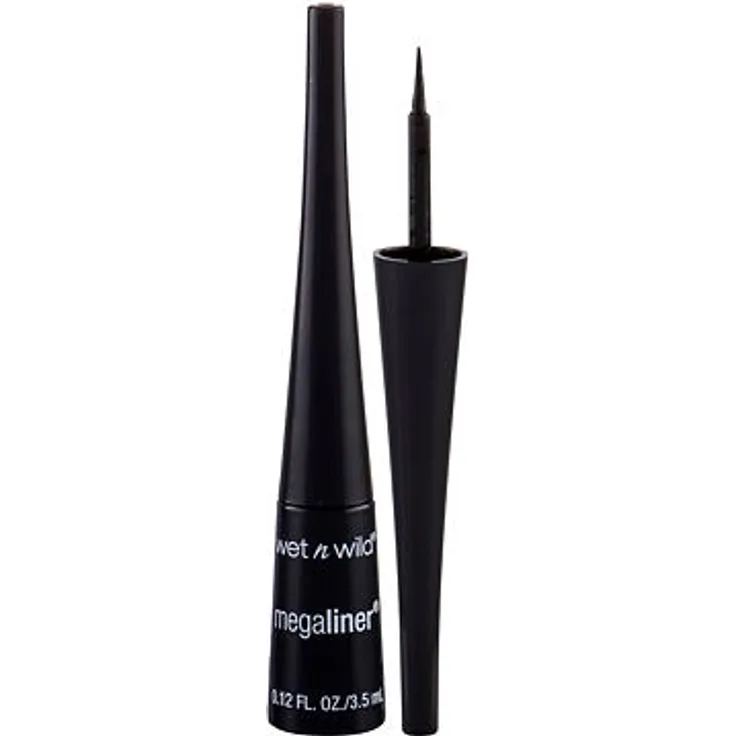 WetnWild Augen Make-up Liquid Eyeliner Black Sparkle 3,5 ml, flüssige Konsistenz