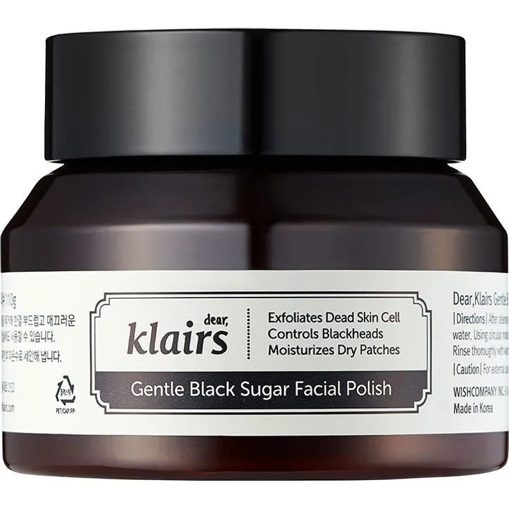 Dear Klairs Gentle Black Sugar Facial Polish Gesichtspeeling 110 g mit hauterneuernder Wirkung
