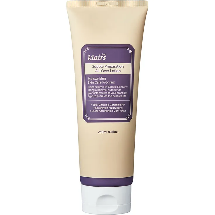 Dear Klairs Supple Preparation All-Over Lotion Gesichtslotion 250 ml mit pflegender Wirkung