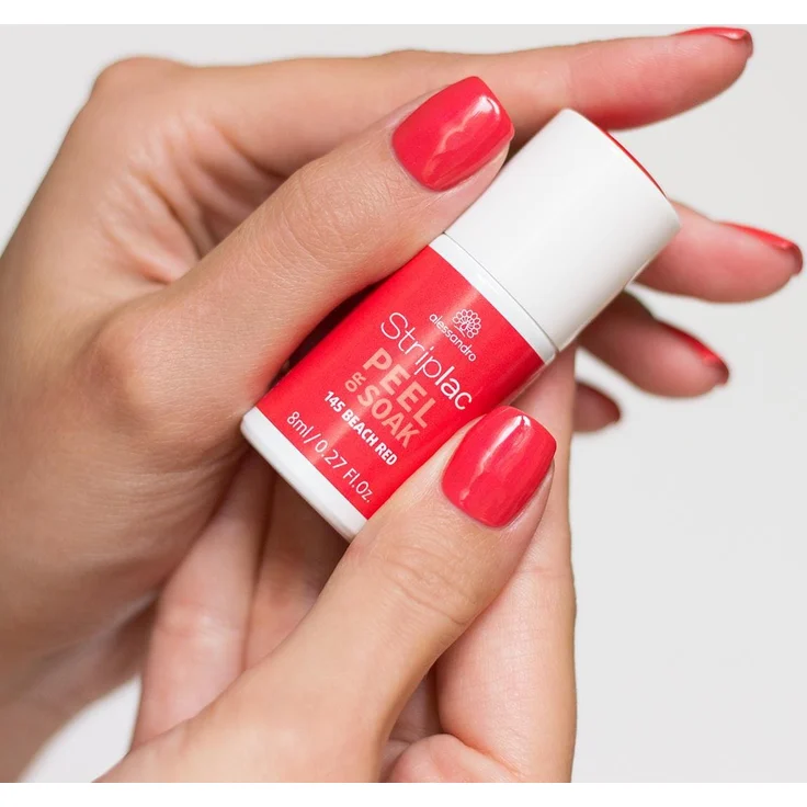 Alessandro Striplac Peel or Soak 145 Beach Red 8 ml – Bild 2