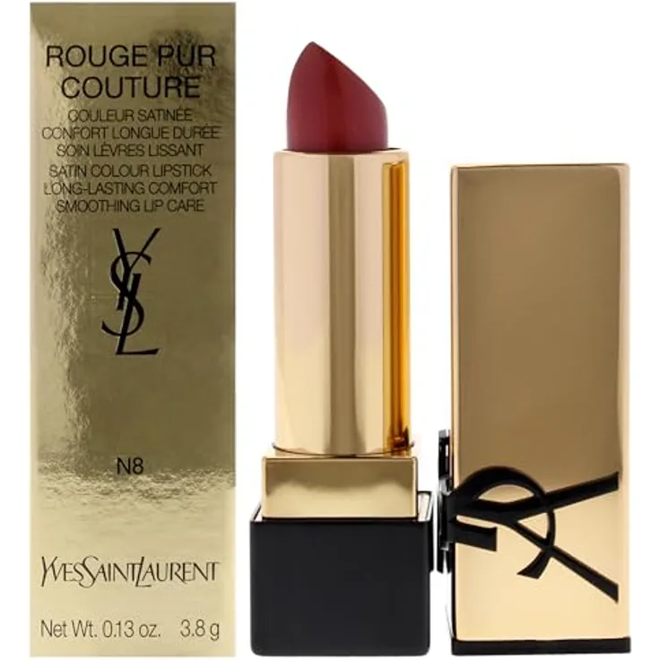 Yves Saint Laurent Rouge Pur Couture N8, Lippenstift + Lipgloss, 3.8 g, intensives Farbfinish