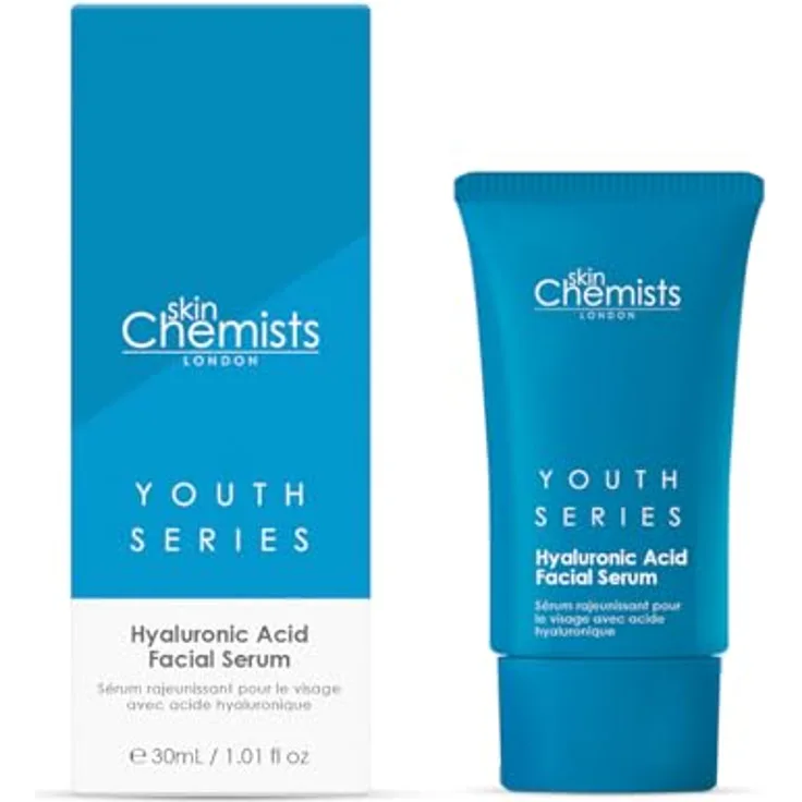 skinChemists HYALURONIC ACID Facial Serum 30 ml | Anti-Aging-Formel mit 1,5% Hyaluronsäure, Aloe Vera und Vitamin E