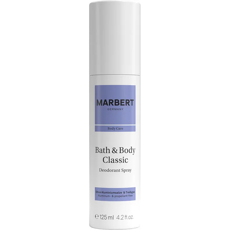 Marbert Body Care Bath & Body Classic Deodorant Spray, Mildes Deo-Spray mit Langzeitwirkung, 125 ml, ohne Treibgas