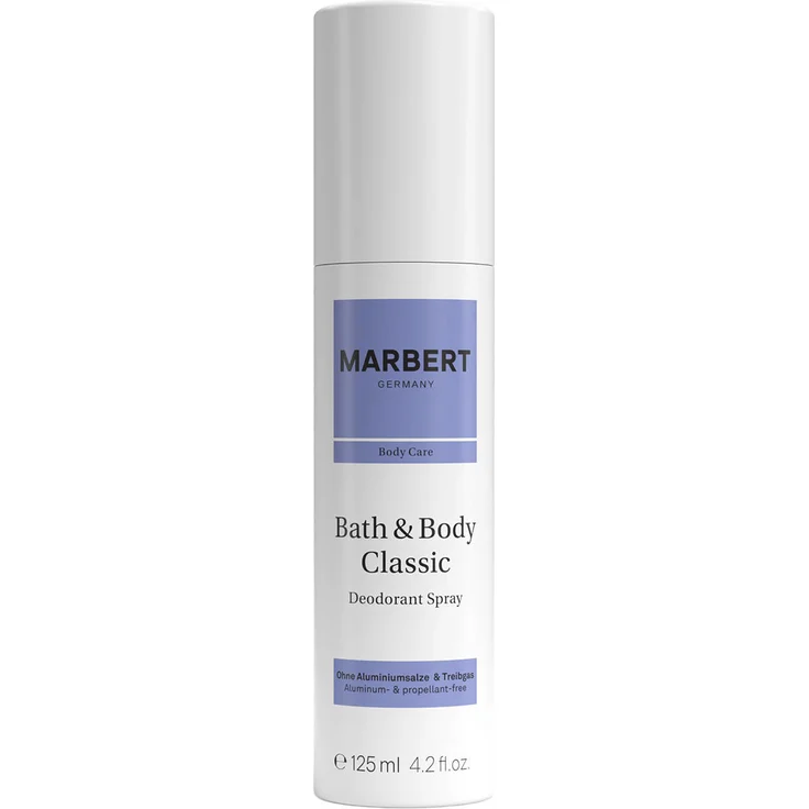 Marbert Body Care Bath & Body Classic Deodorant Spray, Mildes Deo-Spray mit Langzeitwirkung, 125 ml, ohne Treibgas
