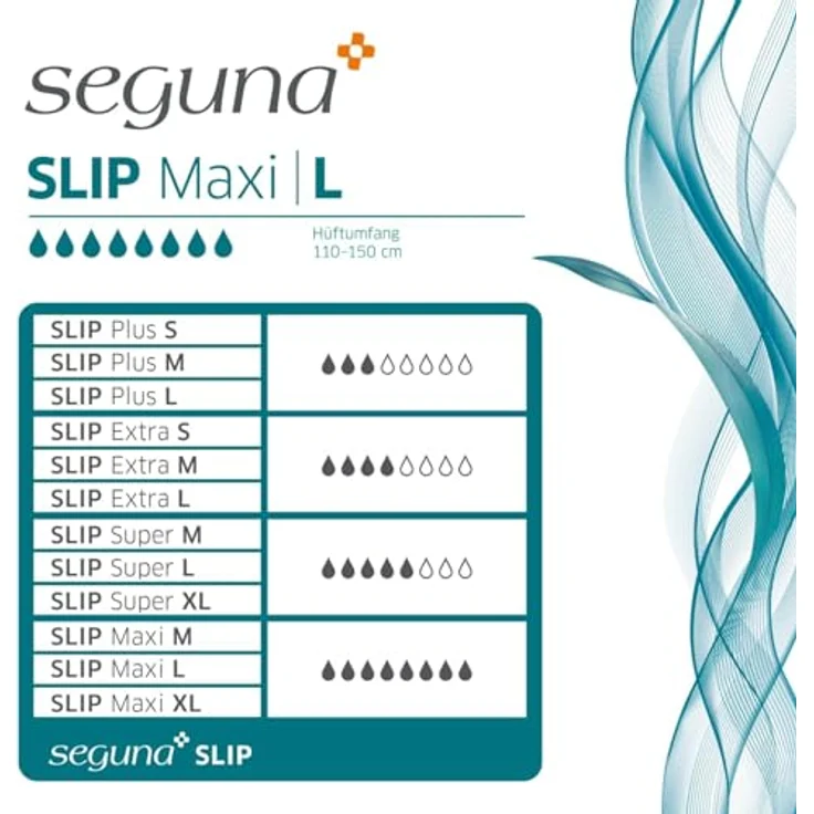 Seguna SEGUNA Slip Maxi, Inkontinenz Windeln für Erwachsene, Frauen, Männer, XL,  Beutel 16 Stück, sehr schwere Blasen- und Stuhlinkontinenz, Saugleistung 3.900 ml - 4.100 ml – Bild 5
