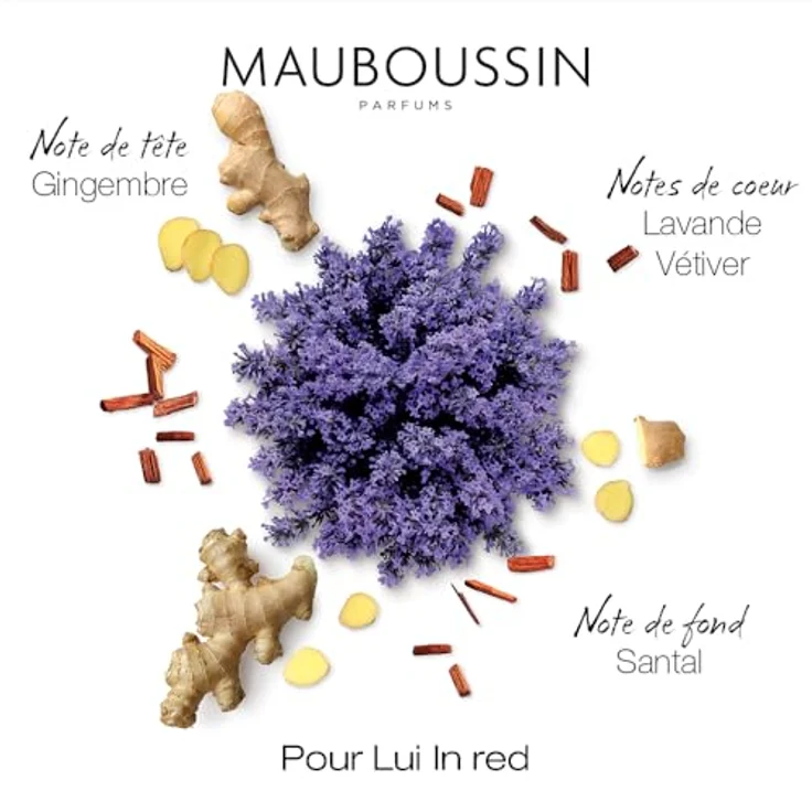 Mauboussin - Prestige 2024 Pour Lui In Red: Eau de Parfum 100 ml, Duschgel 75 ml, Travel Spray 20 ml & Umhängetasche, holzige und würzige Duftnoten – Bild 4