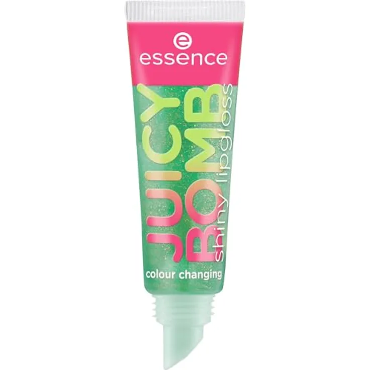 essence cosmetics JUICY BOMB shiny lipgloss, Nr. 107, Grün, glänzend, strahlend frisch, shimmernd, vegan, 10ml