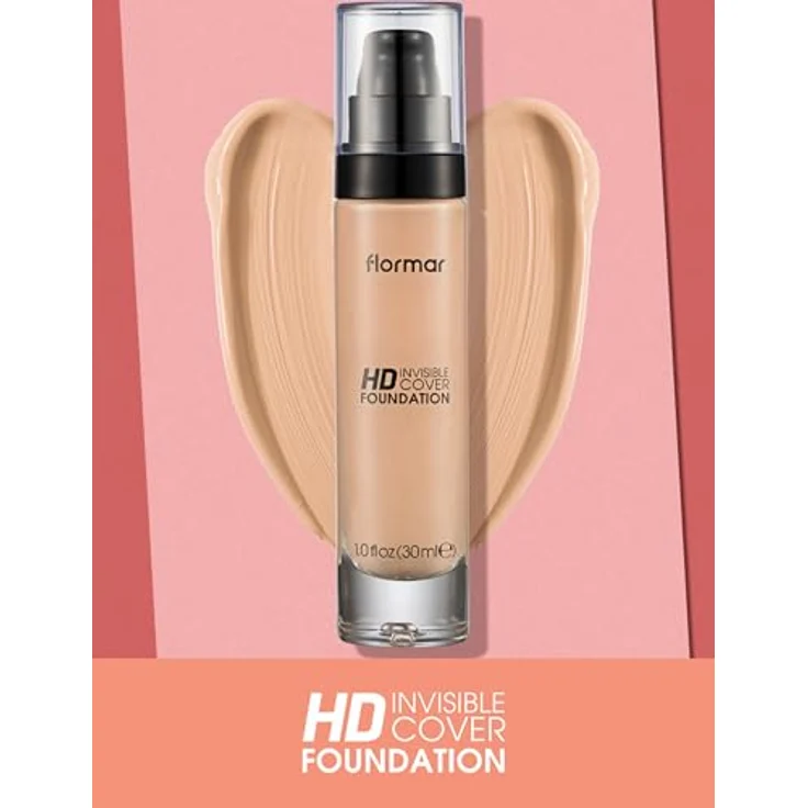 flormar HD Invisible Cover Foundation, leichtes Make-up mit aufhellender Wirkung, SPF 30, Farbton 80 Soft Beige, 30 ml – Bild 9