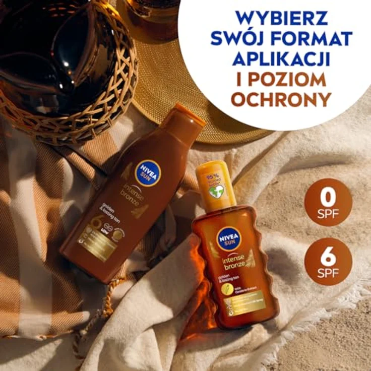 NIVEA SUN Intense Bronze Carotin Sonnenlotion SPF 6, 200ml, feuchtigkeitsspendend mit Carotin-Extrakt und Vitamin E, schützt vor Sonnenbrand – Bild 4