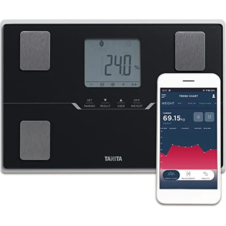 TANITA Körperanalysewaage BC 401 mit Bluetooth, Schwarz, 5-Personen-Speicher – Bild 2