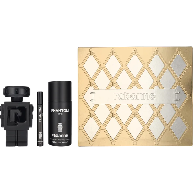 Paco Rabanne PHANTOM PARFUM CASE, 3 Stück, 100 ml, eleganter Duft für Individualität und Selbstbewusstsein