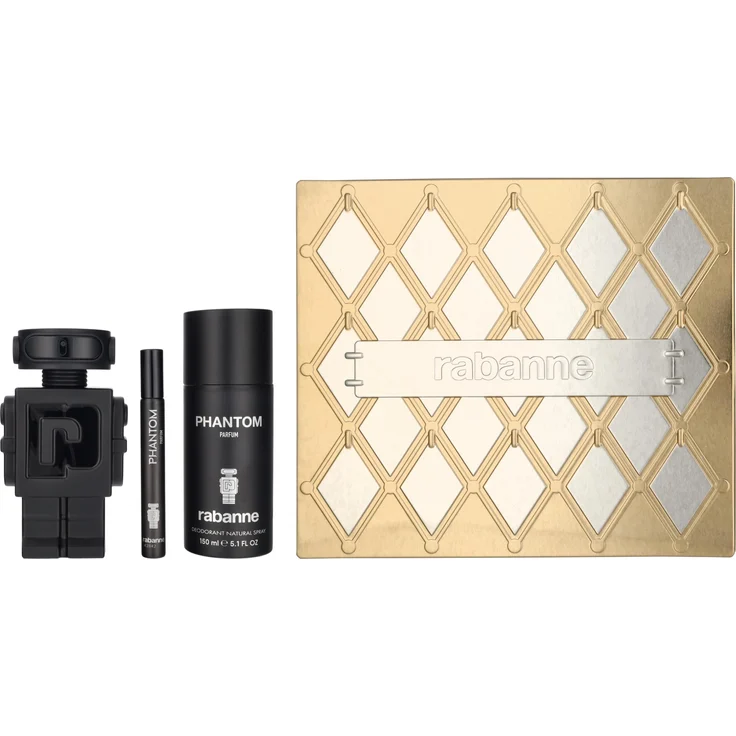 Paco Rabanne PHANTOM PARFUM CASE, 3 Stück, 100 ml, eleganter Duft für Individualität und Selbstbewusstsein