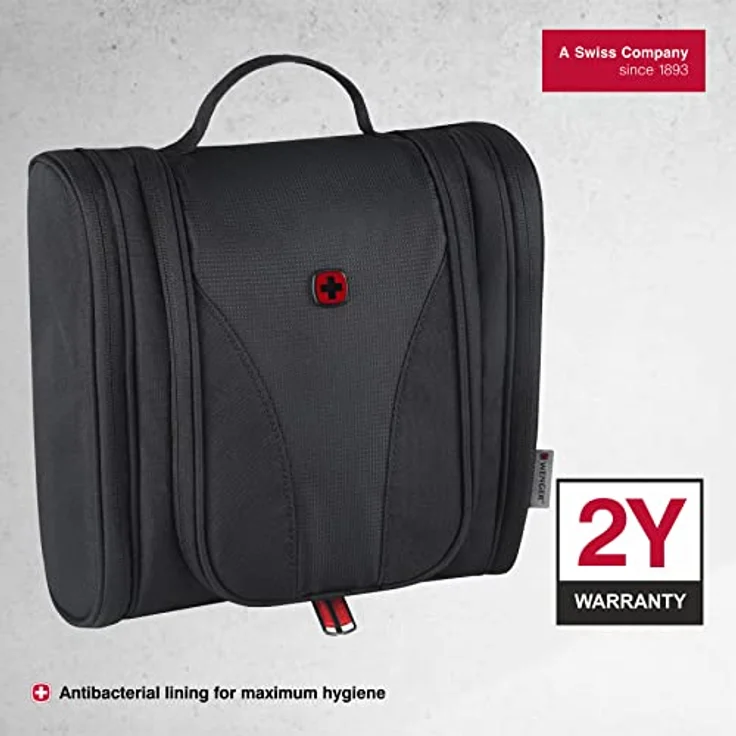 Wenger 611877 Hanging Toiletry Kit Black Unisex Erwachsene Luggage Einheitsgröße, Schwarz, Organizer – Bild 4