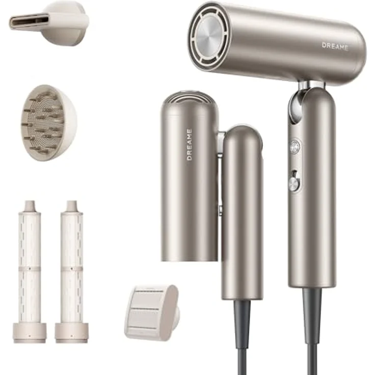 dreame Pocket Pro Hochgeschwindigkeits-Haartrockner, 3 klappbare Formen, 110.000 U/min, 300 Millionen negative Ionen/cm³, geräuscharm unter 60 dB, konstant 57 °C – Bild 1