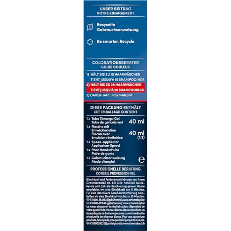 Schwarzkopf Men Perfect Anti-Grau-Tönungs-Gel 70 Natur Dunkelbraun 3 x 40 ml – Bild 4