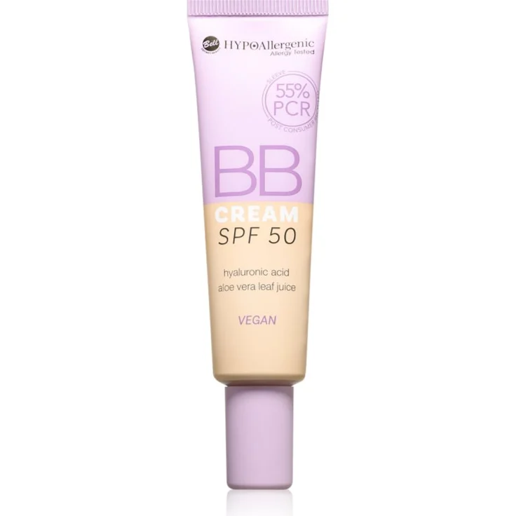 Bell HYPOallergenic BB Creme mit SPF 50, feuchtigkeitsspendend, 30 g, Farbton 01 Nude
