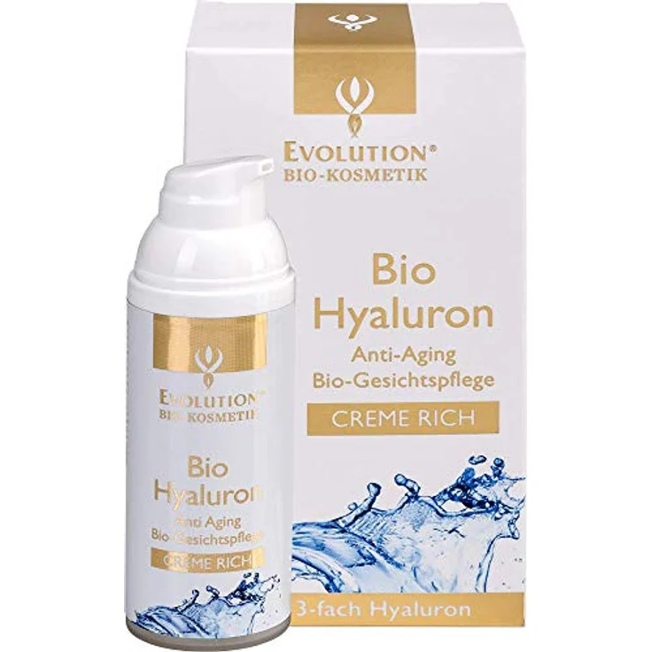 Evolution Bio Hyaluron Gesichtscreme Rich 50ml, Reichhaltige Bio-Formel als Tages- & Nachtpflege – Bild 3