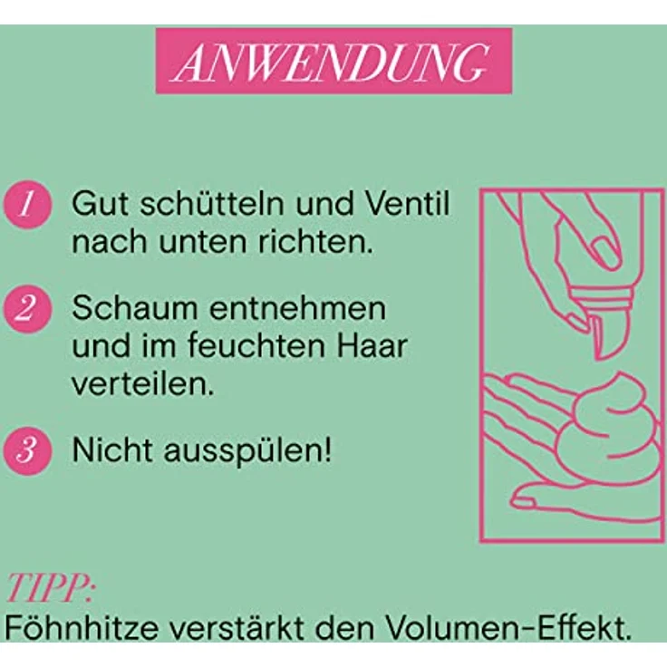 Taft Schaumfestiger Volumen für feines Haar (150 ml) Haltegrad 4, Haarschaum für Volumen und starken Halt, Haarstyling mit 24 Stunden langanhaltendem Halt, vegane Formel – Bild 3