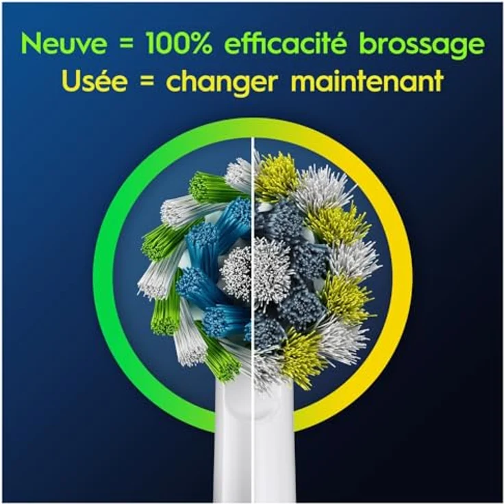 Oral-B Pro Cross Action Aufsteckbürsten, 8 Stück, X-förmige Filamente für optimale Reinigung, kompatibel mit allen wiederaufladbaren Oral-B Zahnbürsten – Bild 4