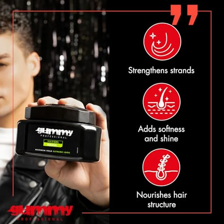 Gummy Keratin Haargel 500 ml – Professionelles Styling-Gel mit starkem Halt & Glanz, alkoholfrei, für alle Haartypen, mit Keratin & Provitamin B5 – Bild 3