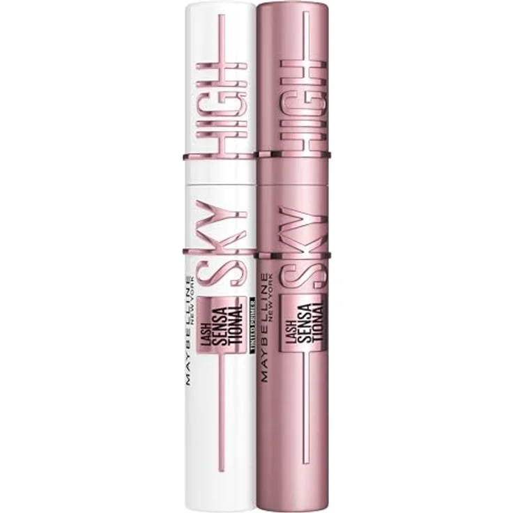 Maybelline New York Lash Sensational Sky High Mascara und Primer Set, Very Black, 7,2 ml & 7,7 ml – Auffüllende, verlängerte Wimpern mit pflegendem Primer – Bild 1